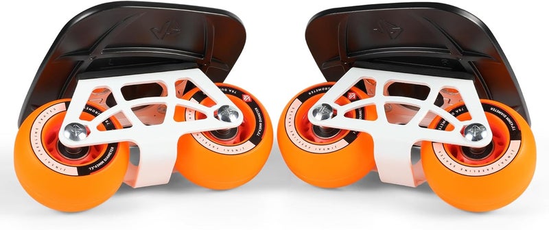 Sanxup FreeSkates Portable Roller Road Drift Skates Plate, with Aluminum Alloy Deck Non-Slip, Board Split Skateboard with PU Wheels High-end Bearings (Orange) - Image 2
